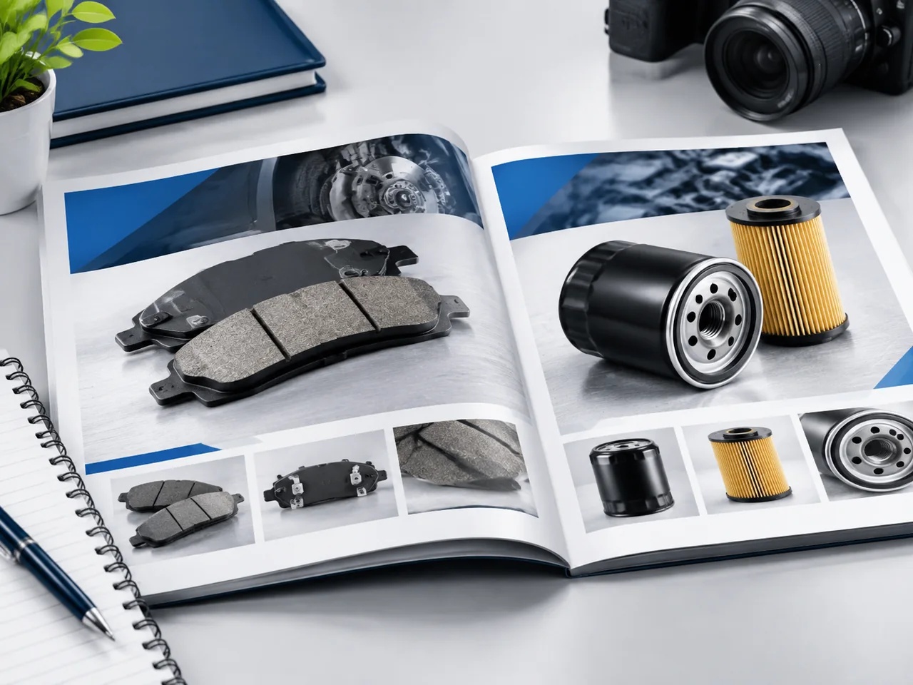 Illustration of auto-parts content production